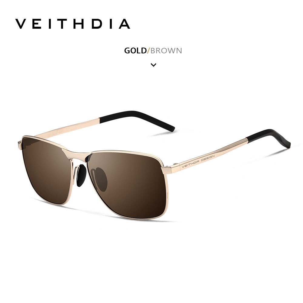 Laser-etchable men's polarized anti-UV sunglasses