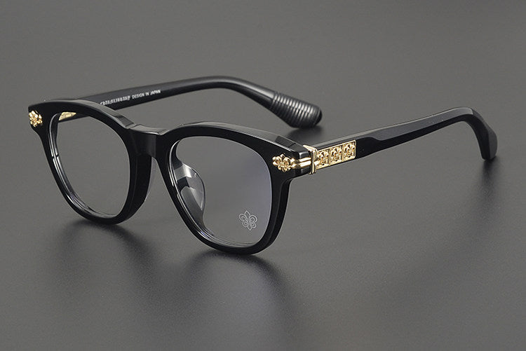 Chrome Hearts- Retro Black Frame Glasses