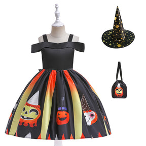 Halloween children's witch performance dress