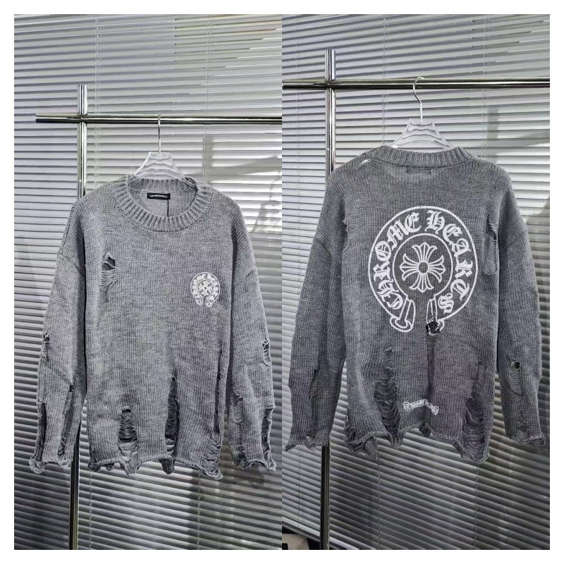 Chrome hearts cross cotton knitted cardigan sweater