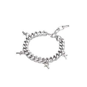 Cuban Titanium Steel Small Cross Bracelet