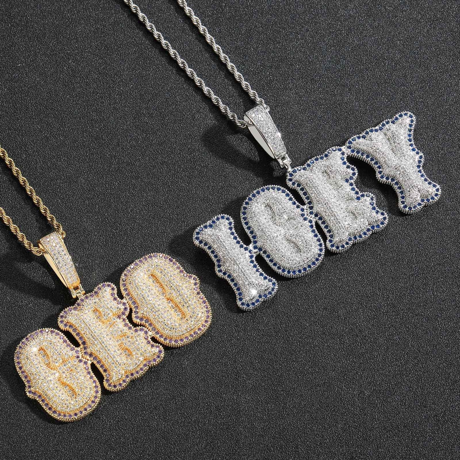 Bone joint name necklace private custom hip-hop pendant