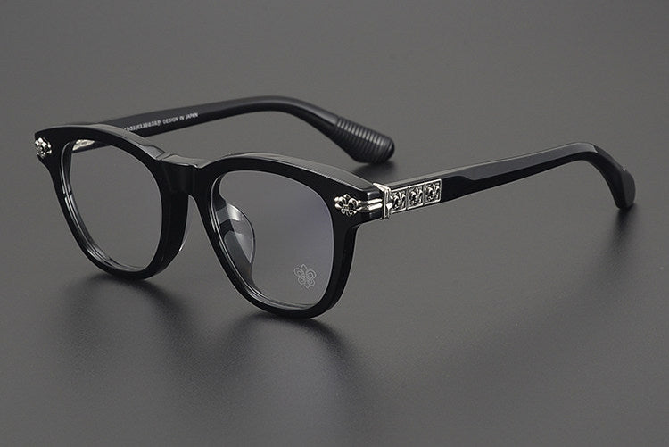 Chrome Hearts- Retro Black Frame Glasses