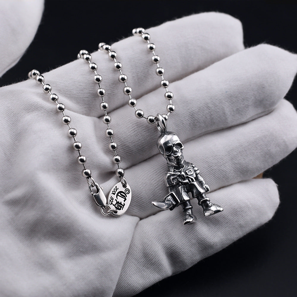 chrome hearts skull soldier necklace