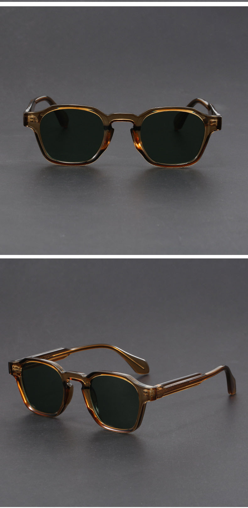 Retro irregular square black sunglasses