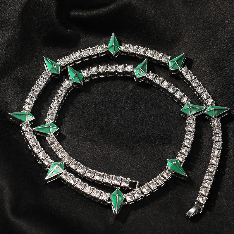 Glow-in-the-Dark Rhinestone Black Panther Necklace