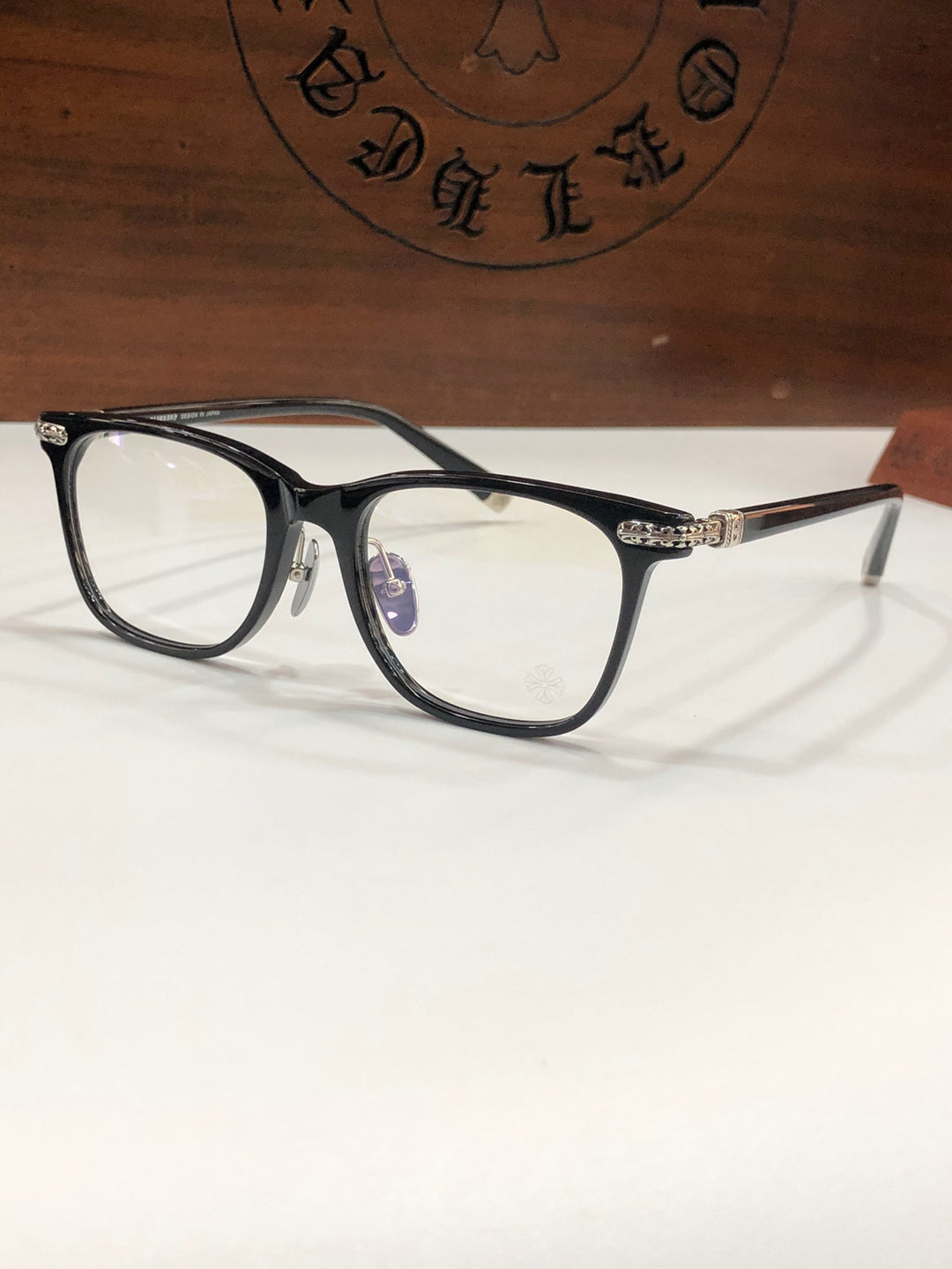 Chrome Hearts stylish thick rim square frame artistic glasses