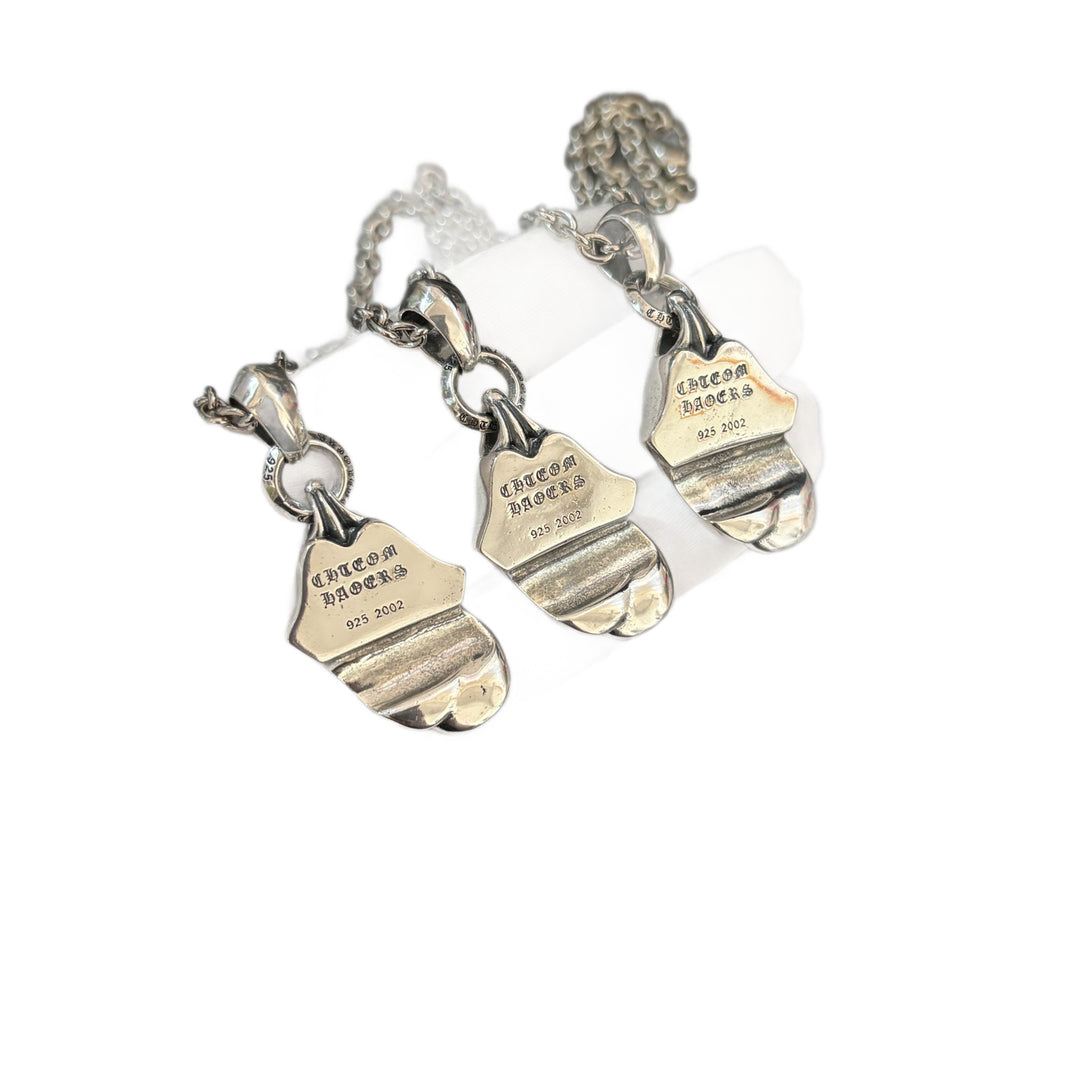 Chrome Hearts diamond-encrusted tongue pendant