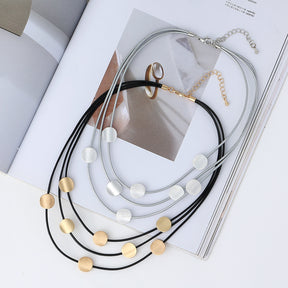 thnic Multi-Layer Clavicle Necklace