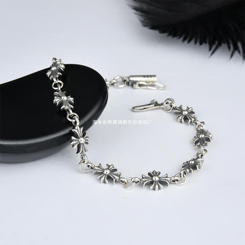 chrome hearts cross anchor bracelet