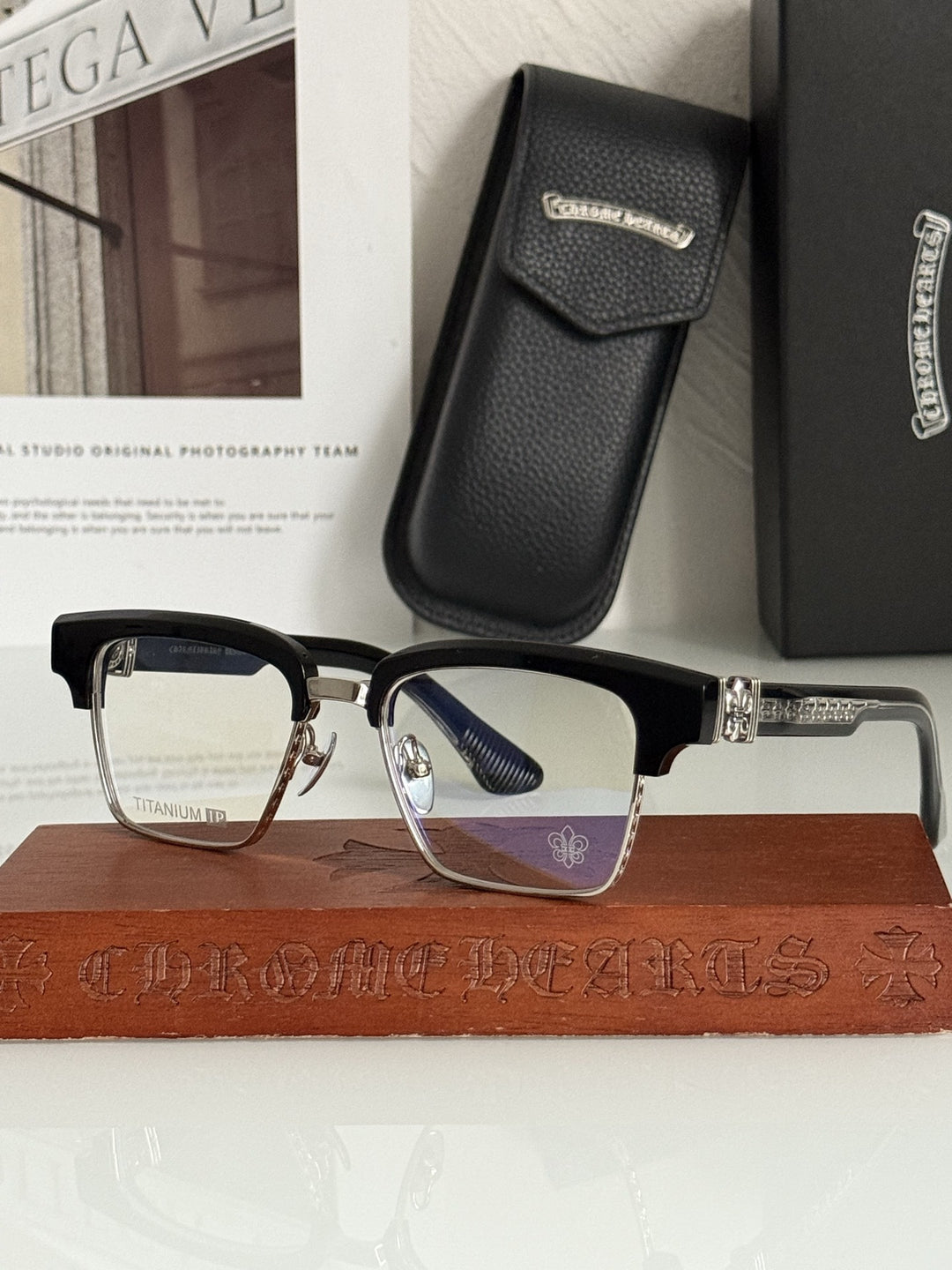 Chrome Hearts Heavy Industries Business Titanium Frame Eyeglasses