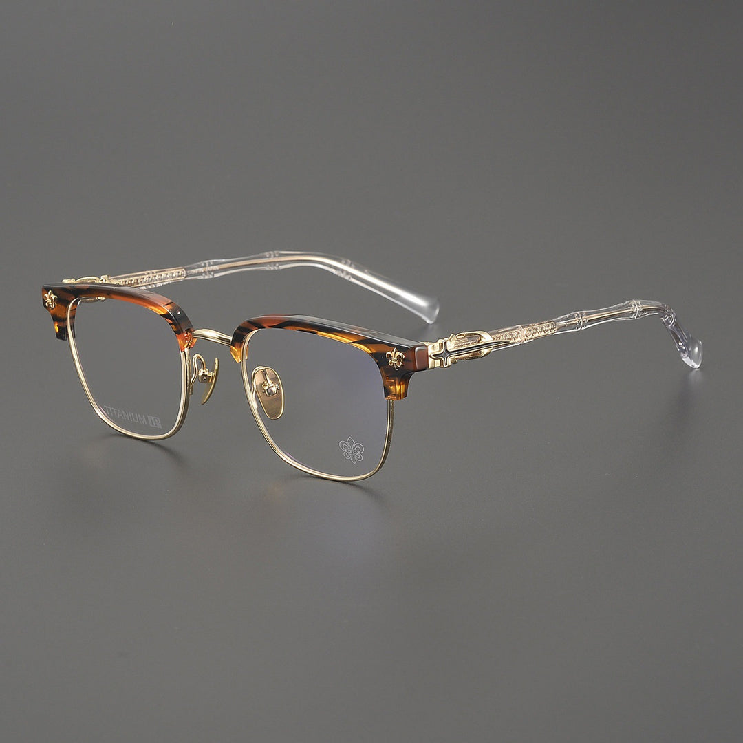Chrome Hearts Hand-Engraved Vintage Browline Eyeglasses