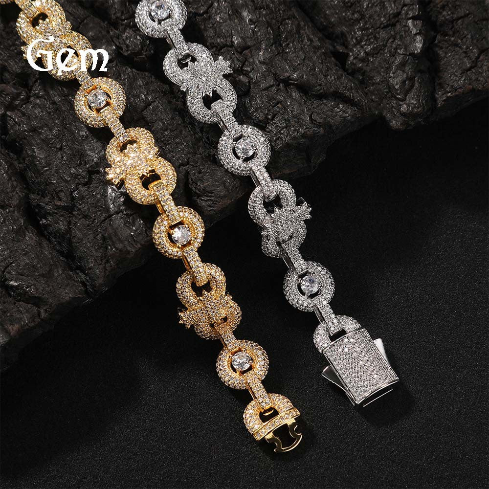 Hip-hop copper necklace with 12mm infinity symbol