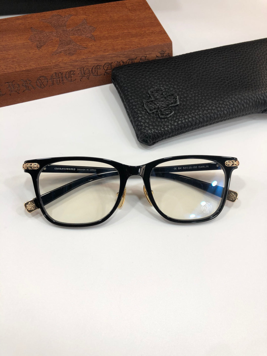 Chrome Hearts stylish thick rim square frame artistic glasses