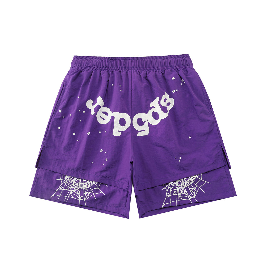 Sp5der Foam Letter 555 Shorts Sweatpants