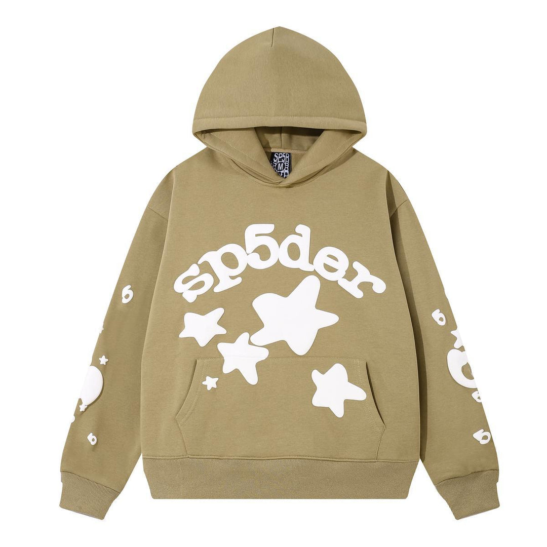 Sp5der foam letter 555 hoodie Pink Casual pants
