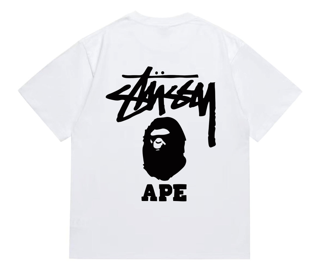BAPE loose fit short-sleeved letter print t-shirt