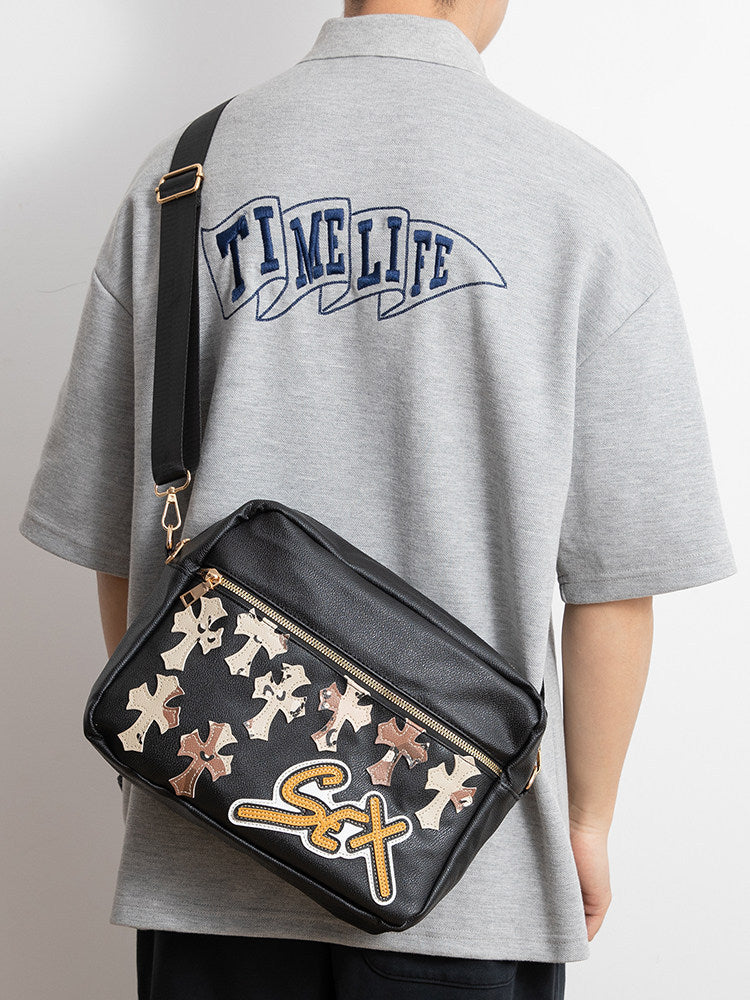 Chrome Hearts Camouflage Sports PU Leather Crossbody Bag