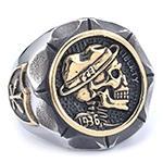 Nordic Stainless Steel Skull Ring Gothic Dark Aesthetic