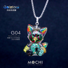 Gera Tony the Cat Cyberpunk Disney Necklace Pendant Keychain