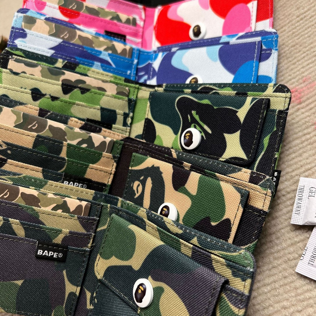 BAPE camouflage card holder wallet