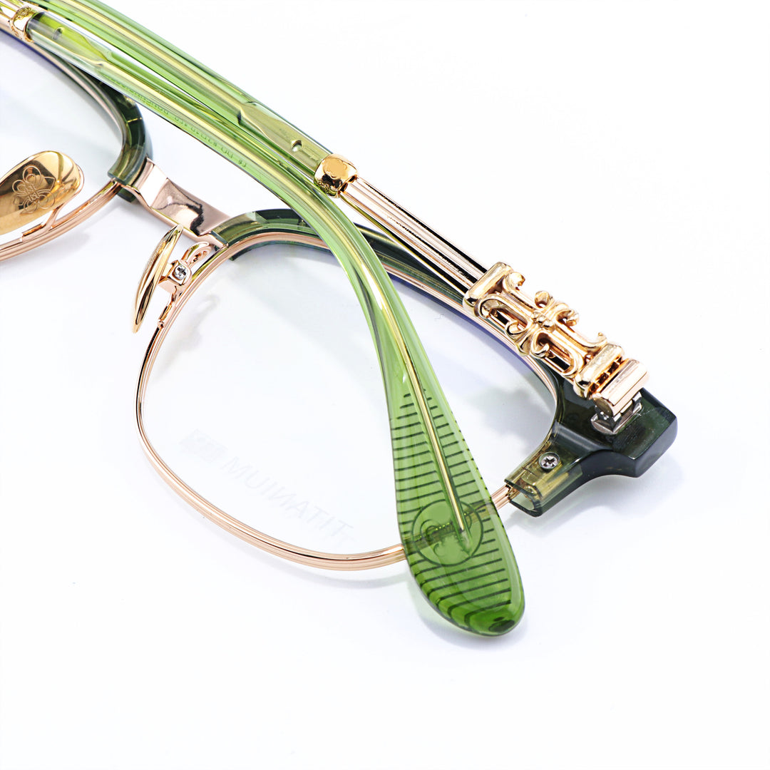Chrome Hearts Chic Understated Luxury Style Half-Rim Glasses