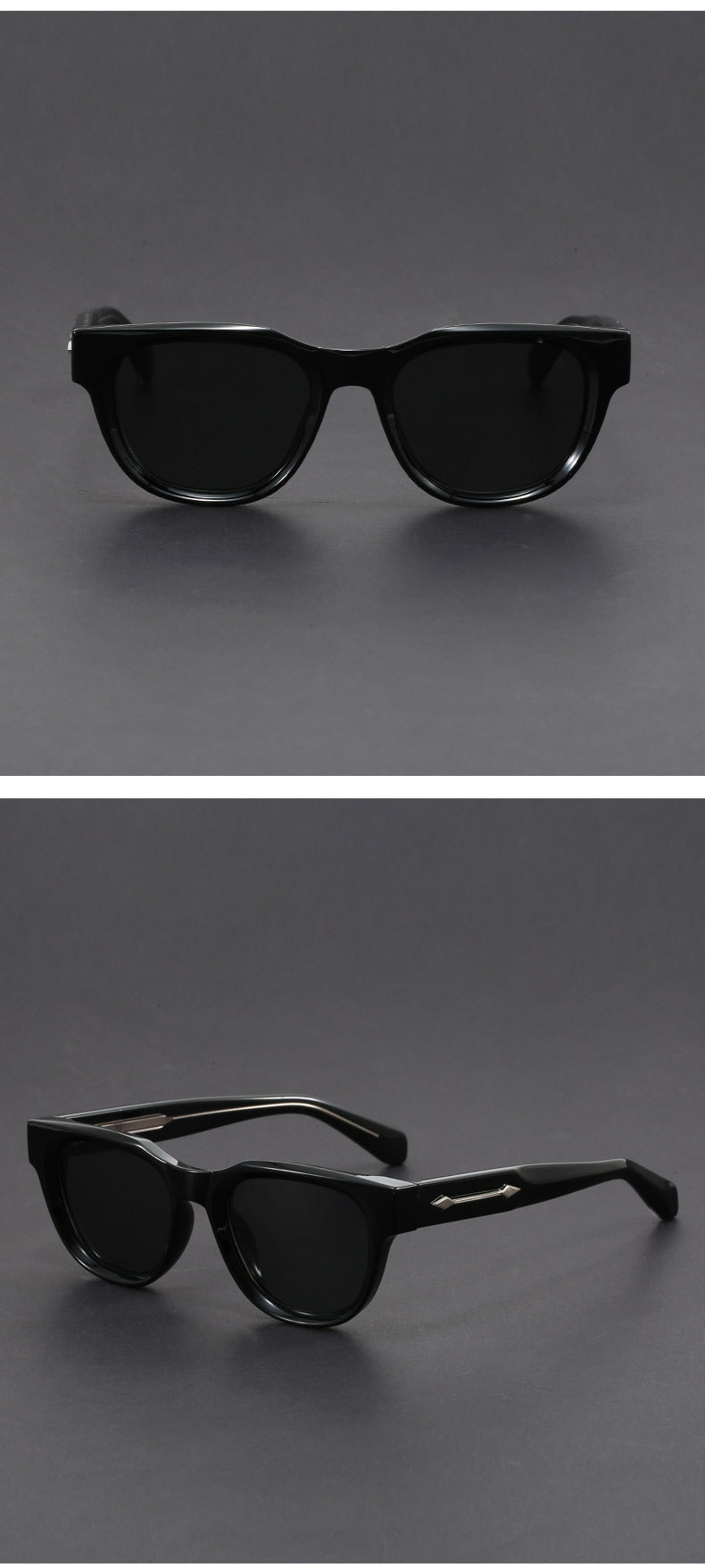 Small square propionate pin inserted sunglasses