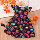 Halloween Christmas children's clothing print dresses