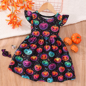 Halloween Christmas children's clothing print dresses