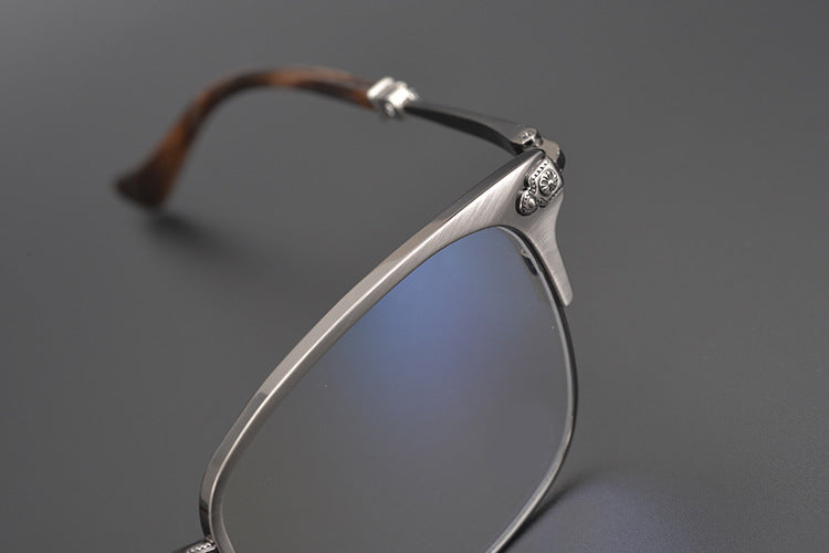 Chrome Hearts Handmade Cross-Shaped Square Eyeglass Frame