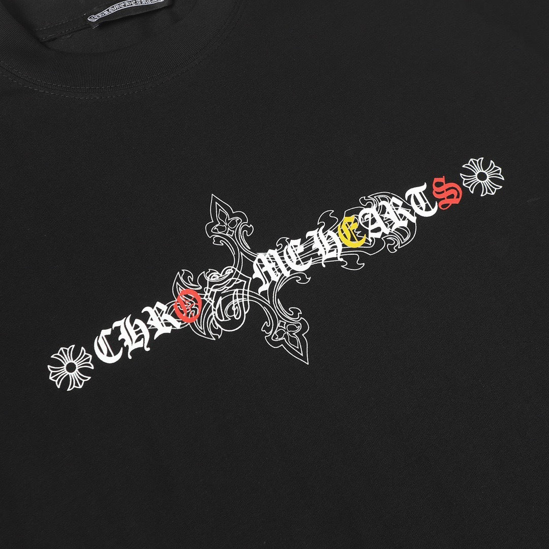 Chrome Hearts Personalized Cross Print Short-Sleeve T-Shirt