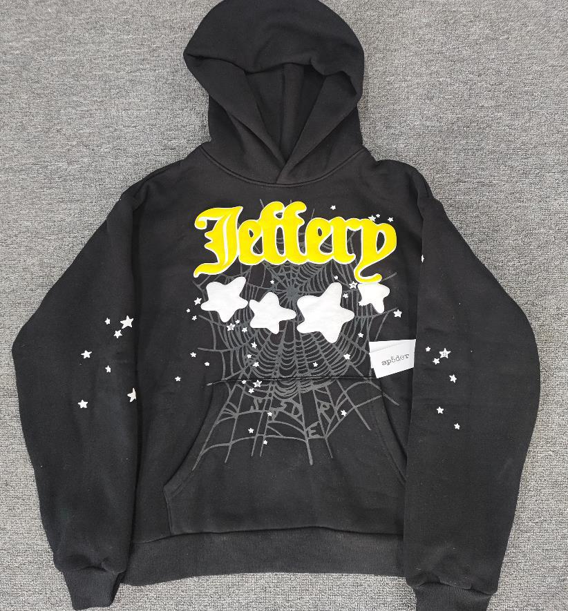 Sp5der Foam Print Spider Thick Fleece Hoodie