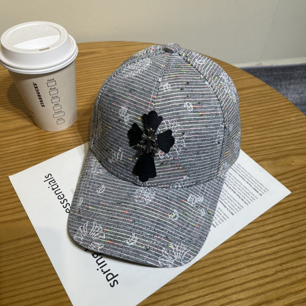 Chrome Hearts Ripped Denim Baseball Cap