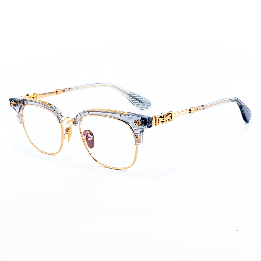 Chrome Hearts Chic Understated Luxury Style Half-Rim Glasses