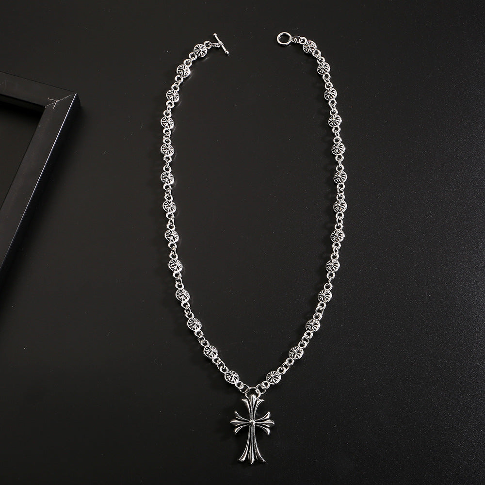 Chrome Hearts Style Dark Cross Necklace