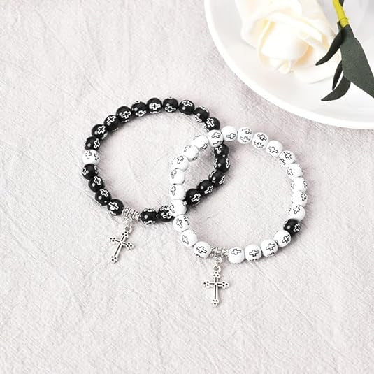 Couple colorful rosary bracelets