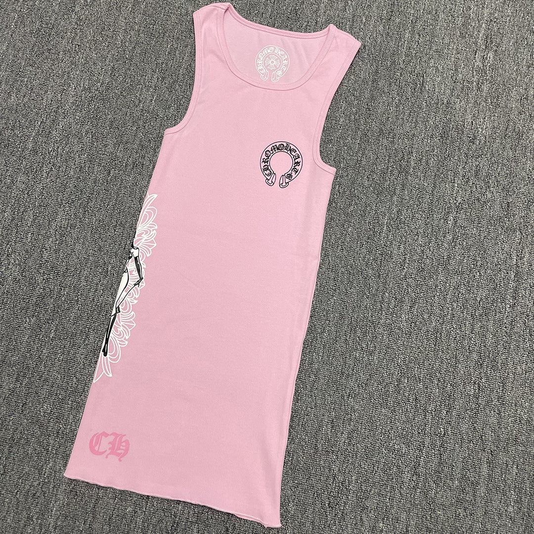 Chrome Hearts Manga Girl Print Vest Dress