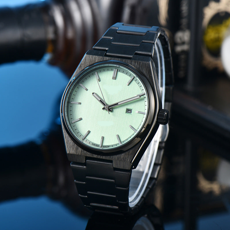 Classic Simple and Generous Solid Steel strap Watch