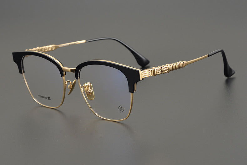 Retro Ultra-Light Semi-Rimless Glasses