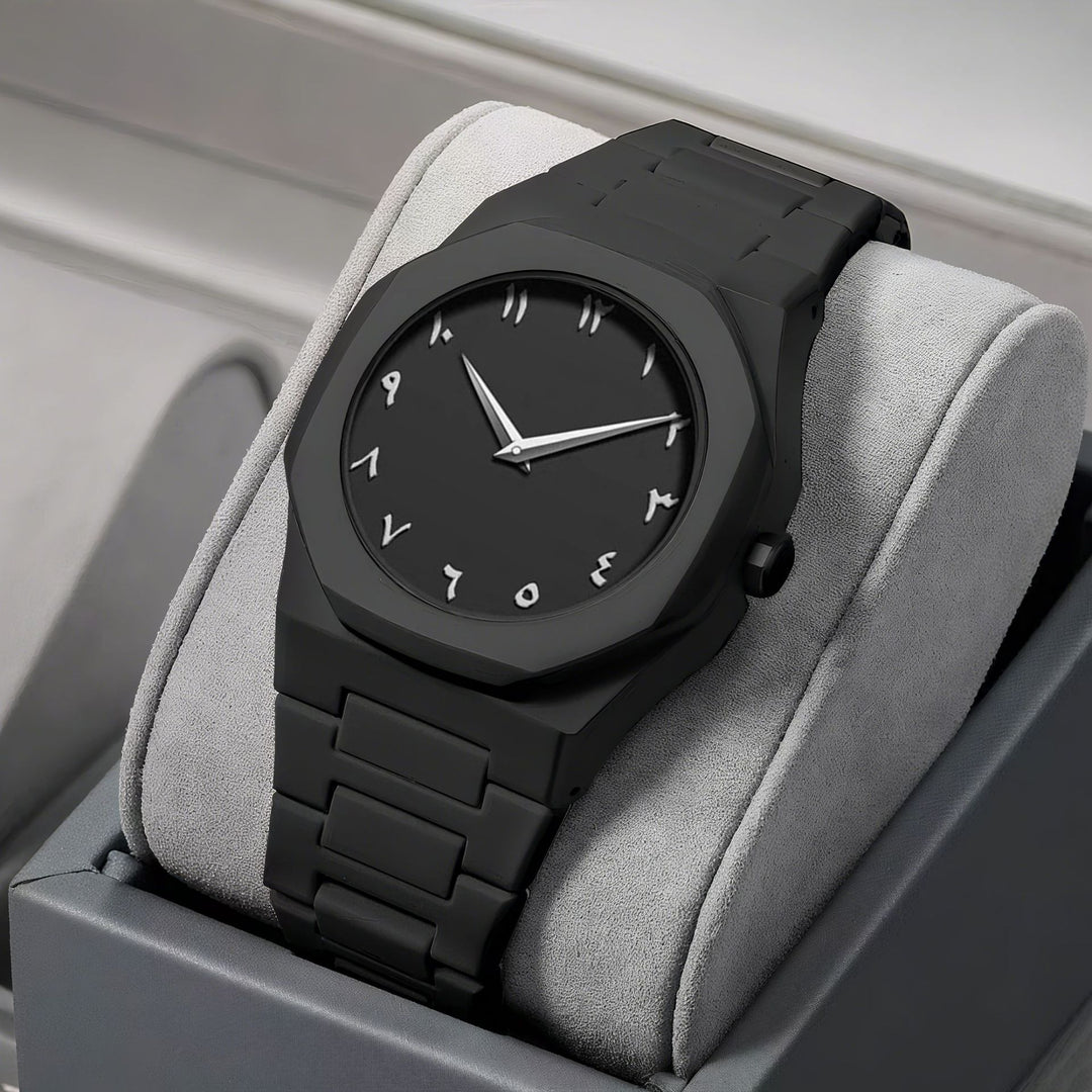 Sports-Style Waterproof Plastic Watch with Arabic Numerals