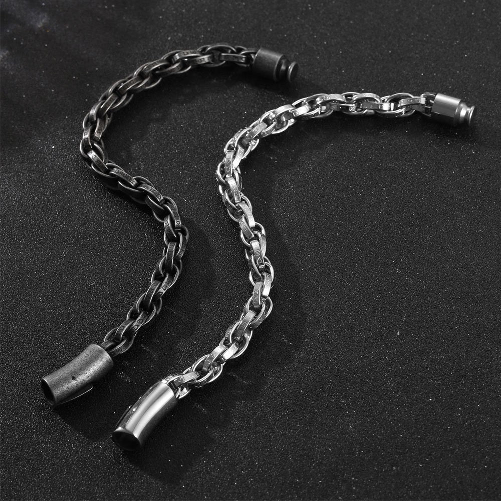 Retro Distressed Handmade Braided Twist Bracelet