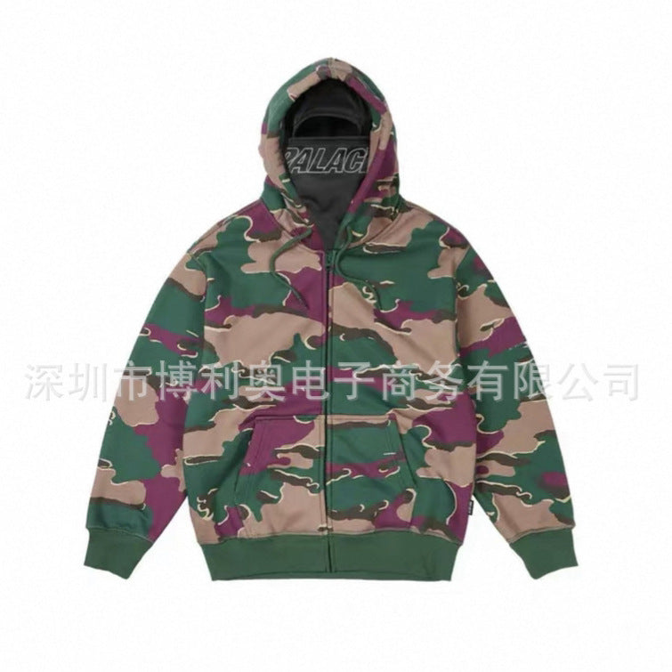 Y2K Double Hooded Zipper Sweatshirt Jacket