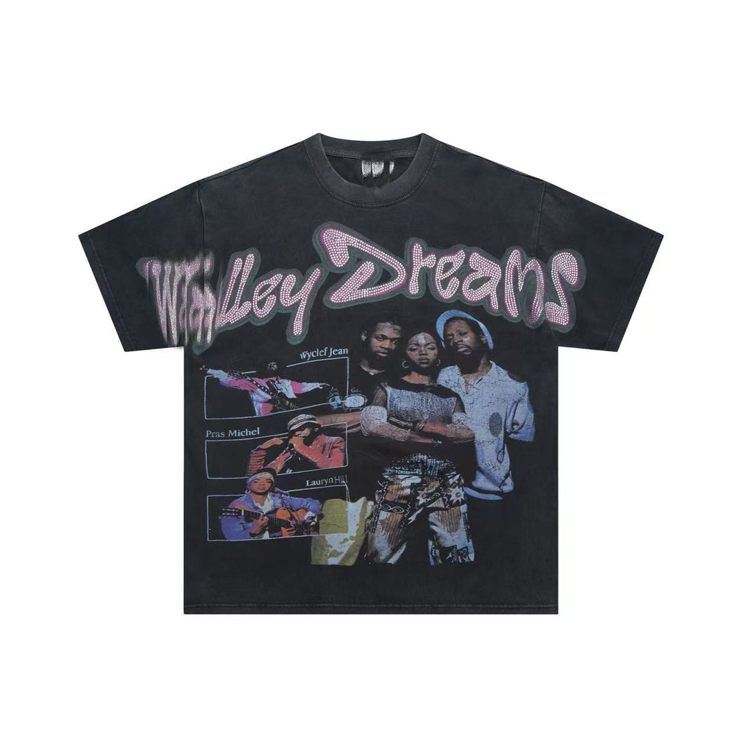 VAL Washed and Distressed Streetwear T-Shirt