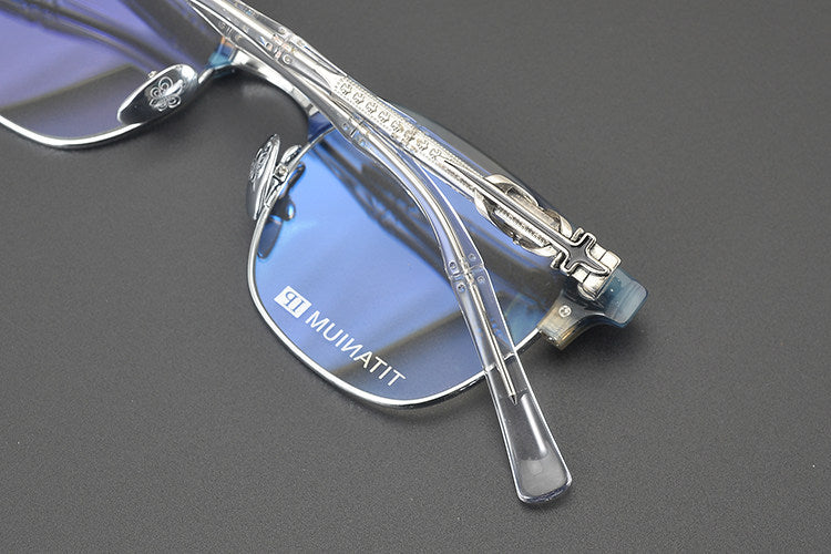 Chrome Hearts Hand-Engraved Vintage Browline Eyeglasses