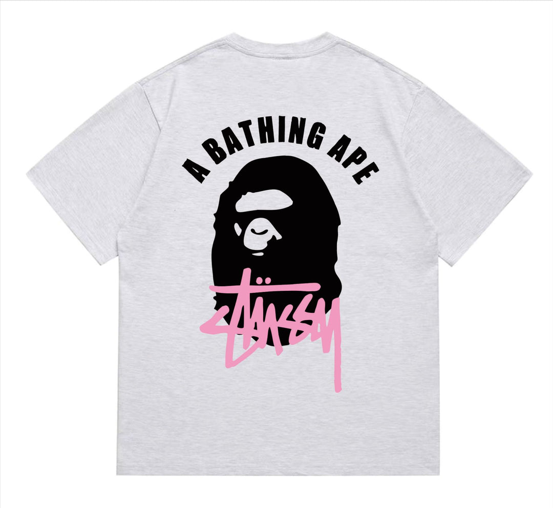 BAPE loose fit short-sleeved letter print t-shirt