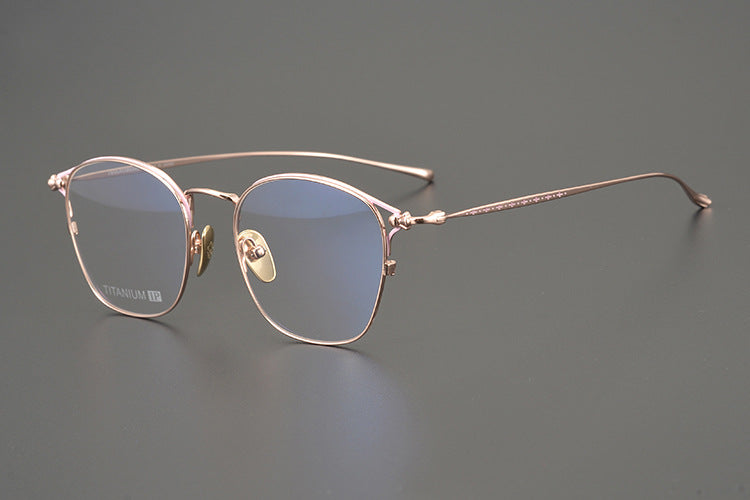Handmade minimalist pure titanium fashion glasses