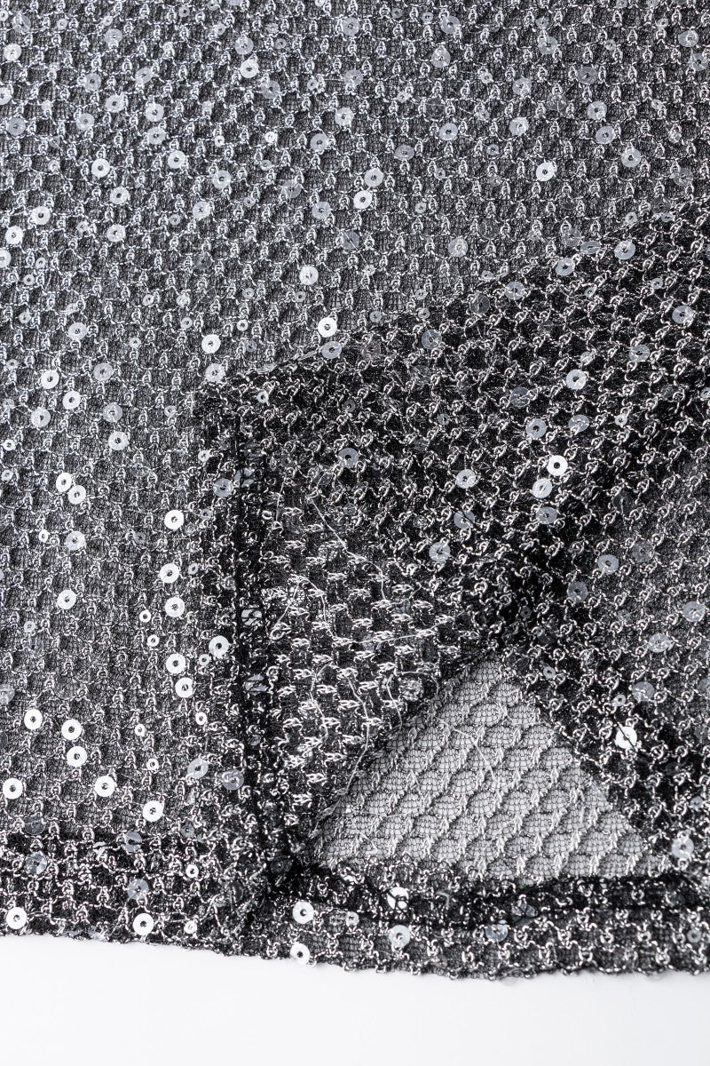 Fishnet back cutout sequined camisole vest