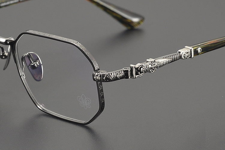 Chrome Hearts Polygonal Handcrafted Titanium Eyeglasses
