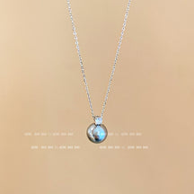 Titanium steel pearl clavicle necklace