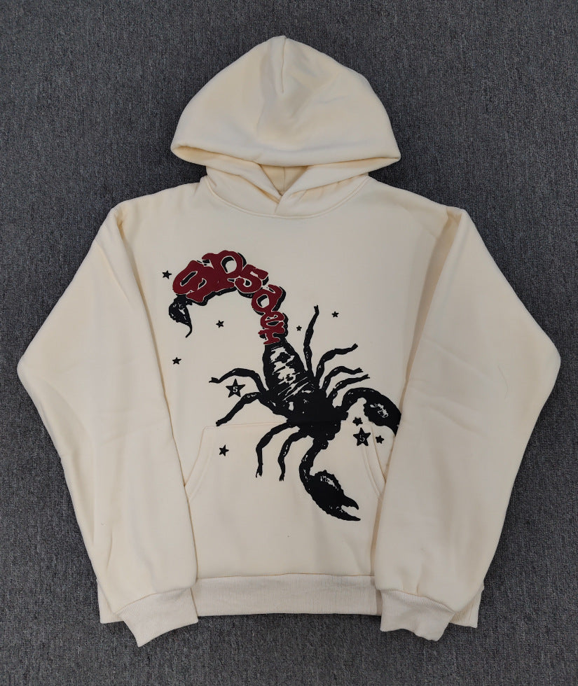 Sp5der Foam Print Spider Thick Fleece Hoodie